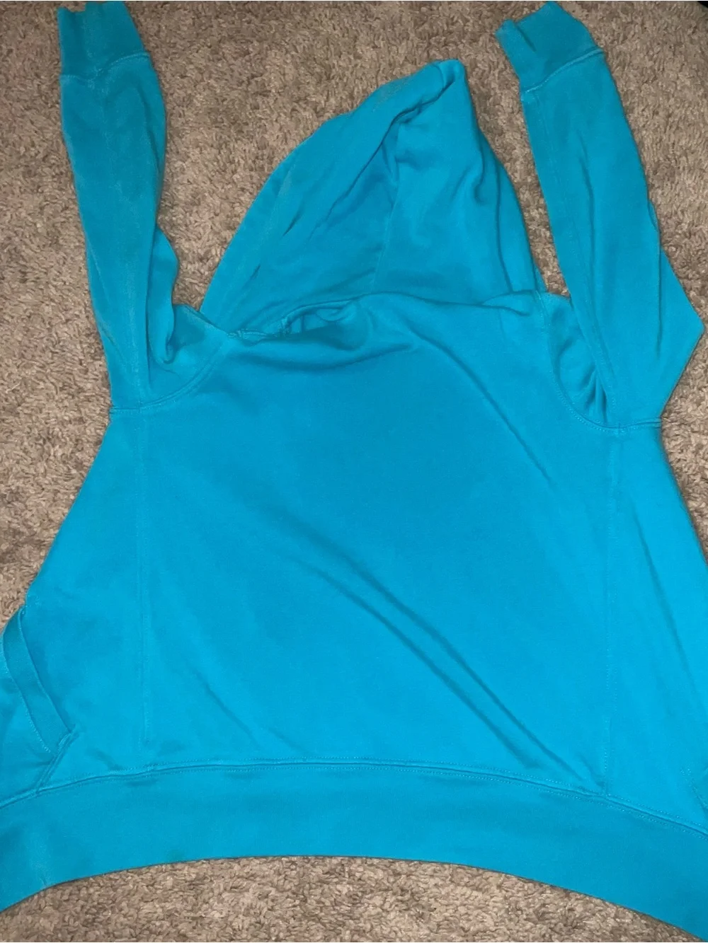 Ralph Lauren Teal Hoodie with Pink Trim